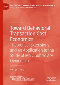 Enlarge image Cover: Toward Behavioral Transaction Cost Economics - Palgrave Macmillan