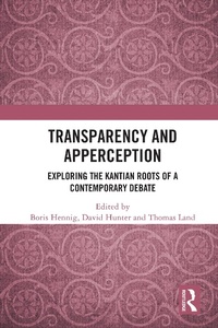 Enlarge image Cover: Transparency and Apperception - Routledge