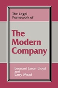 Cover: The Legal Framework of the Modern Company - Routledge