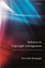 Cover: Defences to Copyright Infringement - OUP eBook