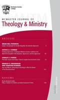 Cover: McMaster Journal of Theology and Ministry - Wipf & Stock Publishers