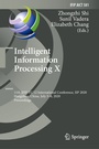 Cover: Intelligent Information Processing X - Springer
