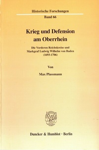 Abbildung von: Krieg und Defension am Oberrhein. - Duncker & Humblot