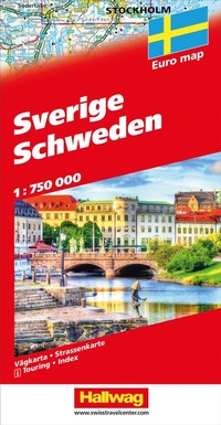 Abbildung von: Hallwag Strassenkarte Schweden 1:750.000 - Hallwag Kümmerly+Frey