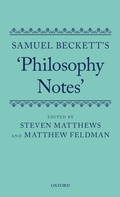 Cover: Samuel Beckett's 'Philosophy Notes' - Oxford University Press