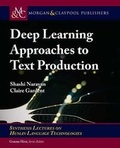 Cover: Deep Learning Approaches to Text Production - Morgan & Claypool Publishers