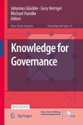 Cover: Knowledge for Governance - Springer