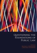 Cover: Questioning the Foundations of Public Law - Hart Publishing