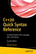 Cover: C++20 Quick Syntax Reference - APress