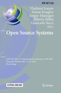 Cover: Open Source Systems - Springer