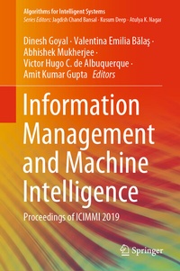Enlarge image Cover: Information Management and Machine Intelligence - Springer