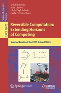 Cover: Reversible Computation: Extending Horizons of Computing - Springer