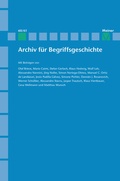 Cover: Archiv f&uuml;r Begriffsgeschichte. Band 60/61 - Meiner