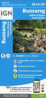 Abbildung von: Bussang / Ballon d'Alsace / Grand Ballon: 3619OT - Institut Geographique National