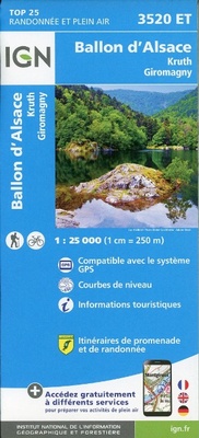 Abbildung von: Ballon d'Alsace / Kruth / Giromagny: 3520ET - Institut Geographique National