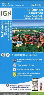 Abbildung von: Le Donon / Obernai / Mont-Saint-Odile / Vallee Bruche: 3716ET - Institut Geographique National