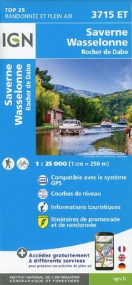 Abbildung von: Saverne - Wasselonne - Rocher de Dabo: 3715ET - Institut Geographique National