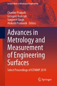 Enlarge image Cover: Advances in Metrology and Measurement of Engineering Surfaces - Springer