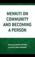 Cover: Menkiti on Community and Becoming a Person - Lexington Books