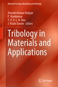 Cover: Tribology in Materials and Applications - Springer
