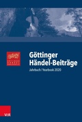 Cover: G&ouml;ttinger H&auml;ndel-Beitr&auml;ge, Band 21 - Vandenhoeck & Ruprecht
