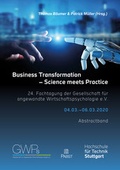 Cover: Business Transformation - Science meets Practice - Pabst Science Publishers
