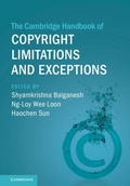 Cover: The Cambridge Handbook of Copyright Limitations and Exceptions - Cambridge University Press