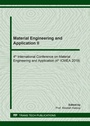 Cover: Material Engineering and Application II - Trans Tech Publications Ltd