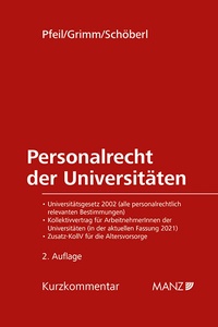 Abbildung von: Personalrecht der Universitäten - Manz