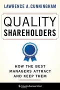 Cover: Quality Shareholders - Columbia University Press