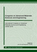 Cover: Congress on Advanced Materials Sciences and Engineering - Trans Tech Publications Ltd