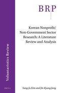 Cover: Korean Nonprofit/Non-Government Sector Research - Brill