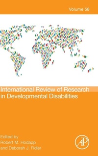 Enlarge image Cover: International Review Research in Developmental Disabilities: Volume 58 - Academic Press