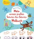 Cover: Kleine Kreativ-Werkstatt - Mein erstes gro&szlig;es Schritt-f&uuml;r-Schritt-Malbuch - Usborne