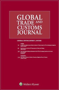 Abbildung von: Global Trade and Customs Journal - Kluwer Law International