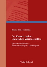 Abbildung von: Der Kontext in den islamischen Wissenschaften - Kovac, Dr. Verlag