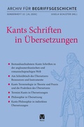 Cover: Kants Schriften in &Uuml;bersetzungen - Meiner