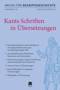 Cover: Kants Schriften in &Uuml;bersetzungen - Meiner