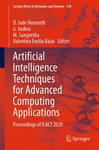 Enlarge image Cover: Artificial Intelligence Techniques for Advanced Computing Applications - Springer