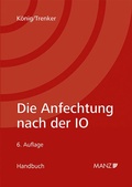 Cover: Die Anfechtung nach der Insolvenzordnung - Manz
