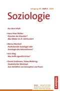 Cover: Soziologie 4/2020 - Campus Verlag Digital
