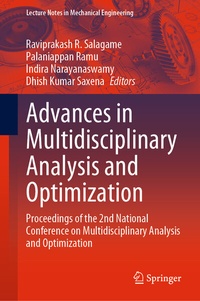 Enlarge image Cover: Advances in Multidisciplinary Analysis and Optimization - Springer