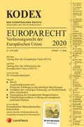 Cover: KODEX EU-Verfassungsrecht (Europarecht) 2020 - LexisNexis Verlag ARD ORAC GmbH