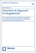 Cover: Sicherheit als Argument im Vergaberecht - Nomos
