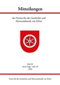 Cover: Mitteilungen des Vereins f&uuml;r die Geschichte und Altertumskunde von Erfurt, Heft 81 - Schmidt, Philipp