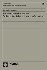 Abbildung von: Schadensberechnung bei fehlerhafter Sekundärmarktinformation - Nomos