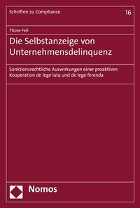 Abbildung von: Die Selbstanzeige von Unternehmensdelinquenz - Nomos