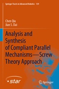 Cover: Analysis and Synthesis of Compliant Parallel Mechanisms-Screw Theory Approach - Springer