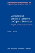 Cover: Syntactic and Semantic Variation in Copular Sentences - John Benjamins Publishing Co