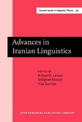 Cover: Advances in Iranian Linguistics - John Benjamins Publishing Co